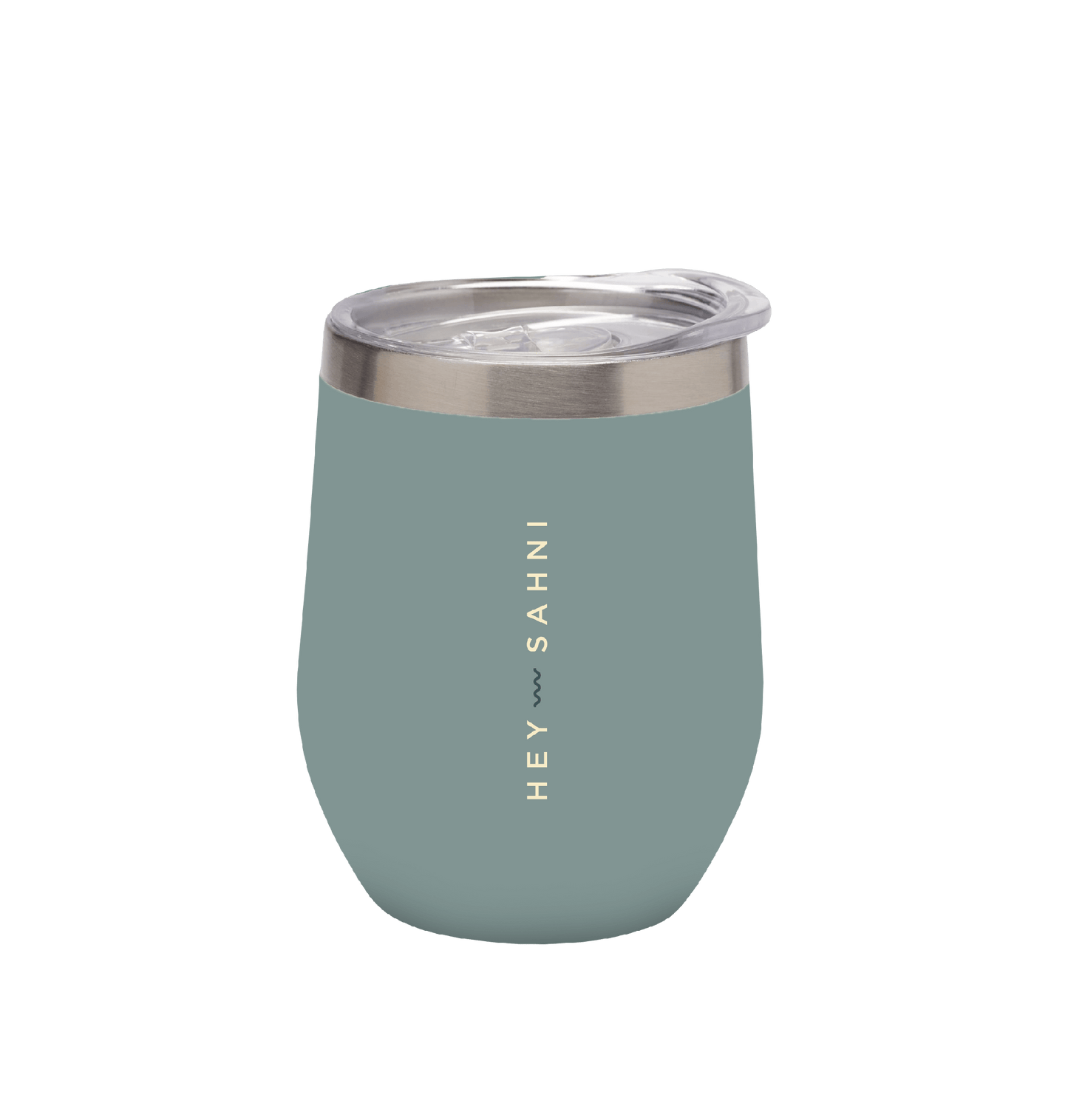 stainless steel coffee cup in pine