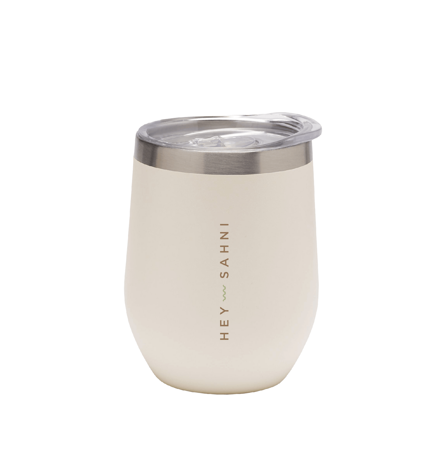 stainless steel coffee cup in creme