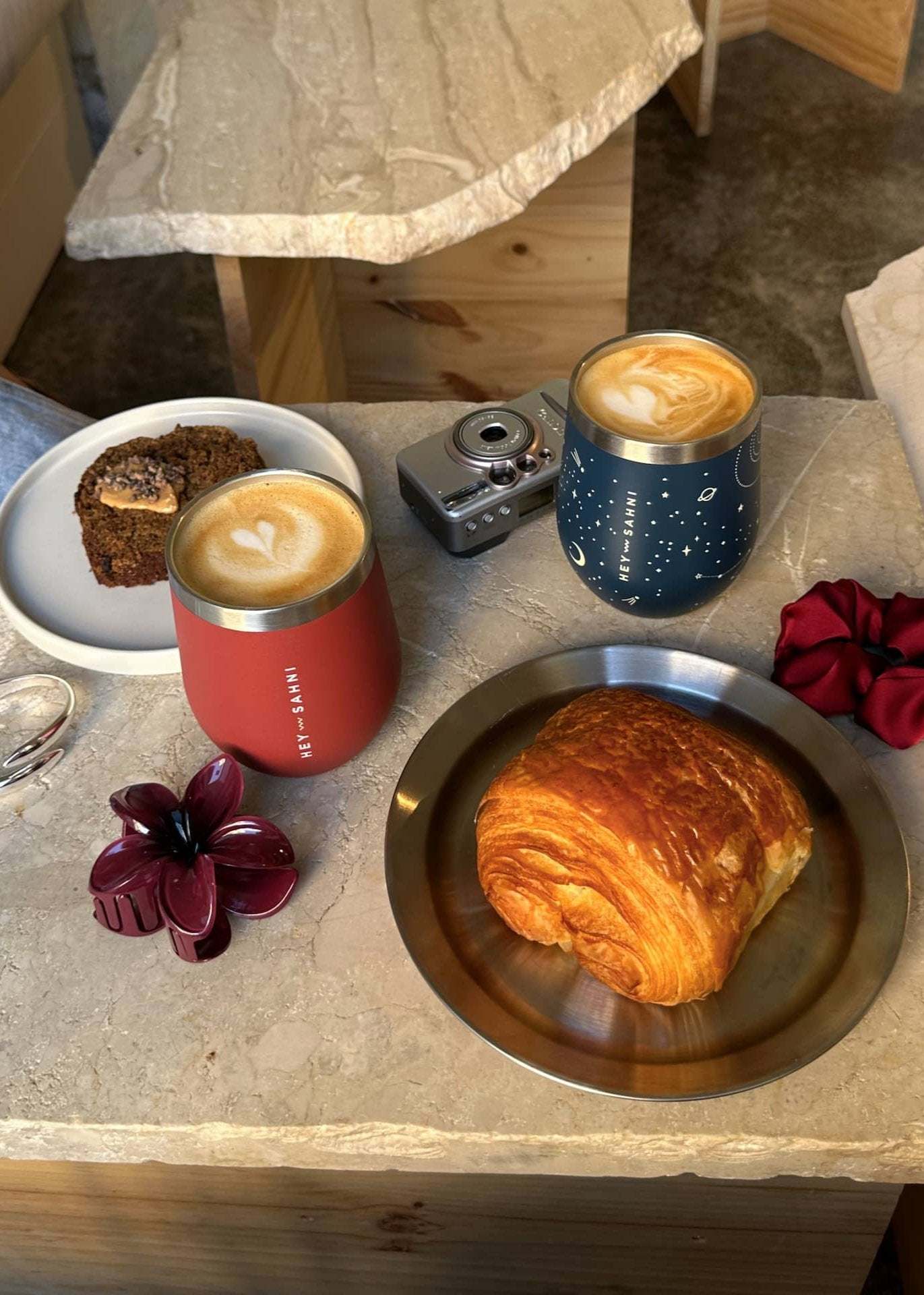 Stainless Steel Cup Moon & Stars and croissant