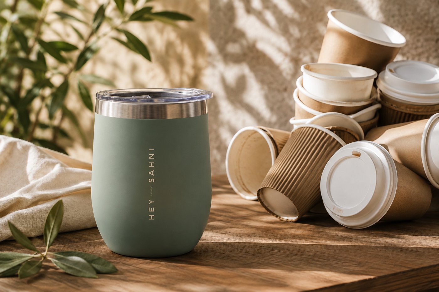 Hey sahni Cup vs. Single use cups