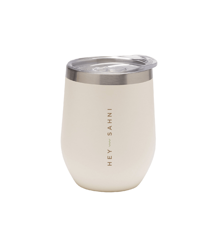 HEY SAHNI Edelstahl Kaffeebecher Plain in Creme
