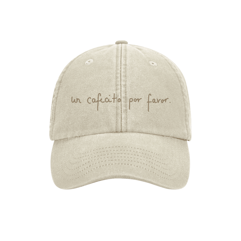 HEY SAHNI Merch Cap – Beige Baseball Cap mit gesticktem Logo, limitiertes HEY SAHNI Merch
