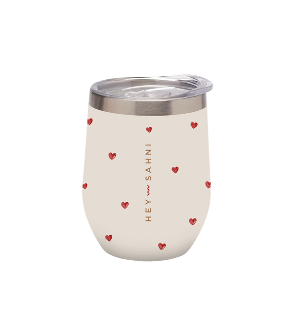 HEY SAHNI Amore Edelstahlbecher mit Herz-Design