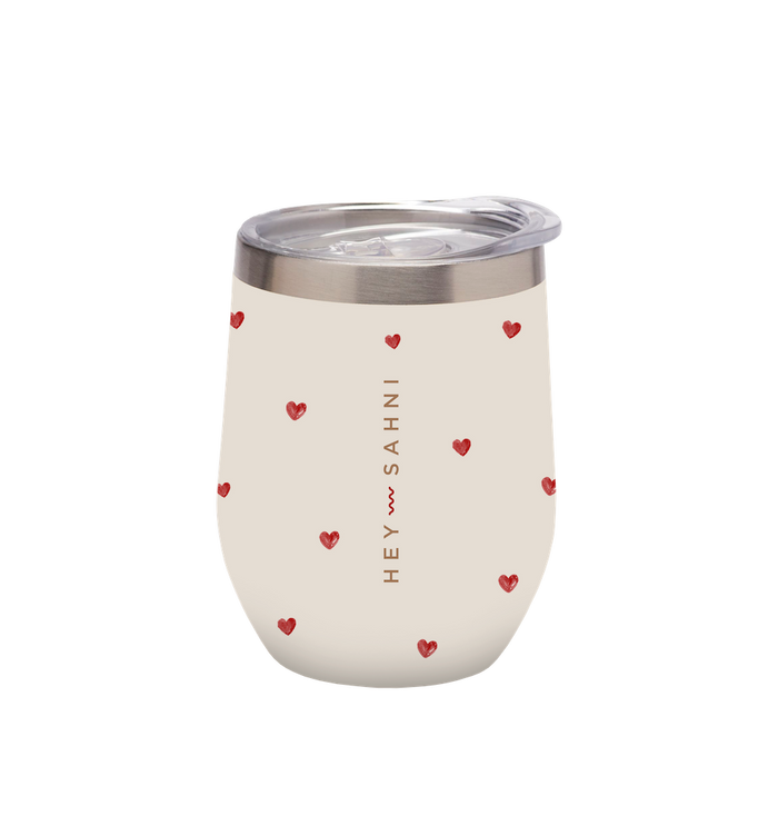 HEY SAHNI Amore Edelstahlbecher mit Herz-Design