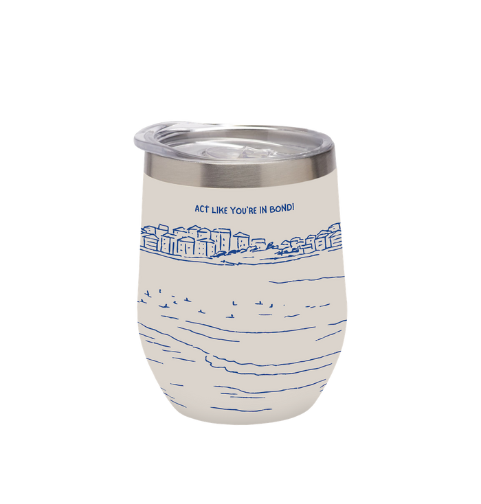 HEY SAHNI Bondi Thermobecher Rückseite mit Zitat – Limited Edition x Rahel